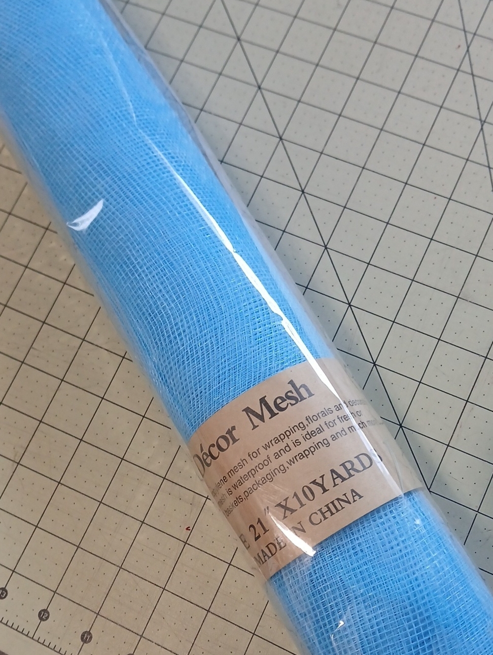 Deco Mesh - Light Blue